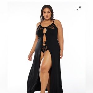 PEEK BEHIND THE LACE MAXI SLIP